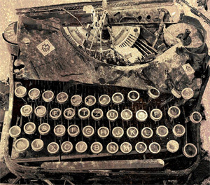 broken typewriter